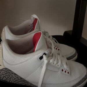 Jordan White and Red Sneakers